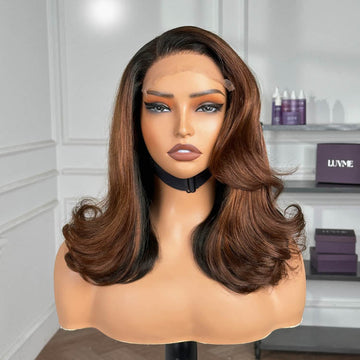 Special Deal | Brown with Black Peekaboo Loose Body Wave Glueless 5x5 Closure Lace Wig  - US Only