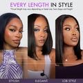 Crazy Wednesday | PreMax Wigs - Natural Black / Blonde Highlight C Part Glueless Lace Front Bob Wig