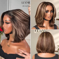 Weekly Special | Blonde Highlight Short Layered Bob Wig Glueless 5x5 Closure Pre-Cut Lace Wig All Head Sizes Fit Cap