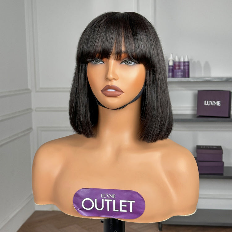 Special Deal | Breathable Cap Silky Bob Glueless Minimalist Lace Wig with Bangs  - US Only