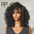 Weekly Special | Effortless Elegance Brown Highlight / Natural Black Bouncy Curly Wig Minimalist HD Lace Glueless Wig Pre-Cut Lace