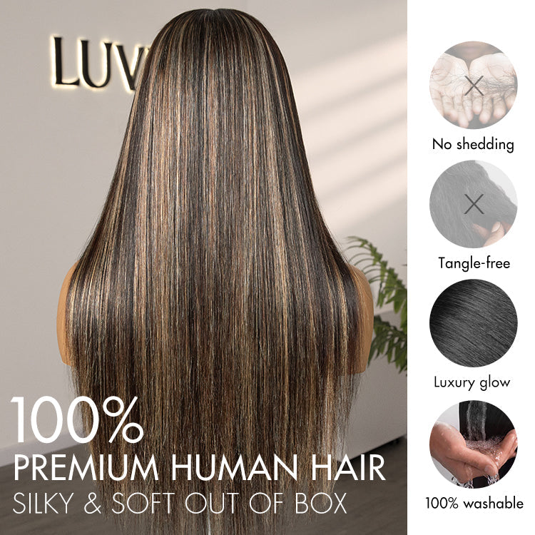 New Customers Only | PreMax Wigs | Super Natural Hairline Silky Straight Glueless 13x4 Frontal Lace Wig Human Hair Pre-Cut Lace