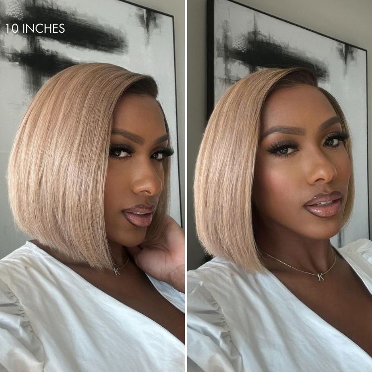 Weekly Special | Luvme All-Day Comfort™ Wig Blunt Cut Bob Glueless Minimalist HD Lace Short Human Hair Wig Pre-Cut Lace