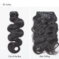 Body Wave / Messy Curly / Silky Straight / Yaki Straight / Kinky Curly Invisible Edge Clip in Hair Extensions Human Hair 110g 6pcs with Free Gift