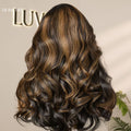 Luvme All-Day Comfort™ Wig 200% Density Brown Highlight Loose Body Wave Glueless Minimalist HD Lace Wig Pre-Cut Lace