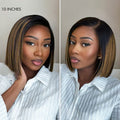 Luvme All-Day Comfort™ Wig Brown Highlight Blunt Cut Bob Glueless Minimalist HD Lace Wig Pre-Cut Lace