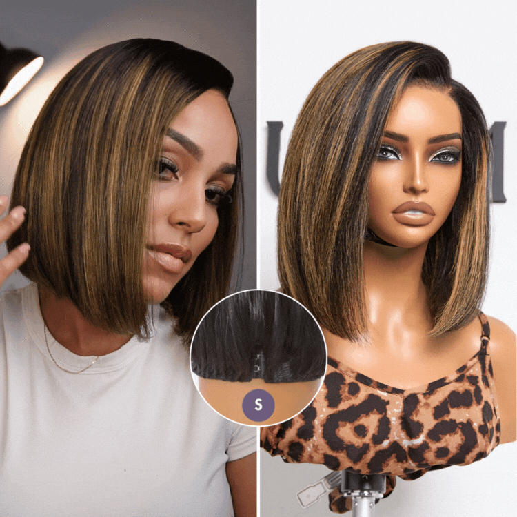 Luvme All-Day Comfort™ Wig Blunt Cut Bob Glueless Minimalist HD Lace Short Human Hair Wig Pre-Cut Lace