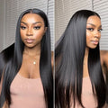 PreMax Wigs - Flexi-Fit Drawstring Cap Silky Straight Glueless 13x4 Frontal Lace Human Hair Wig Pre-Cut Lace