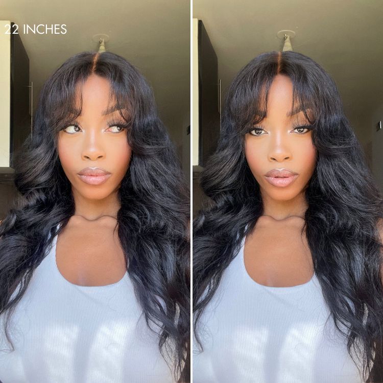 Exclusive Sale | Luvme All-Day Comfort™ Wig Loose Body Wave Glueless 7x6 Closure HD Lace Human Hair Wig with Bangs Pre-Cut Lace