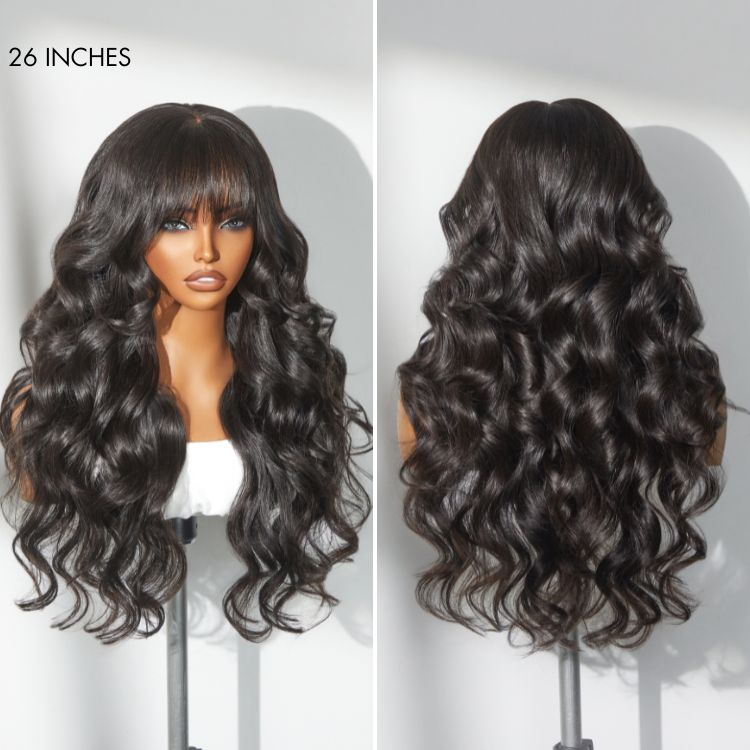 Weekly Special | Luvme All-Day Comfort™ Wig Loose Body Wave Glueless 7x6 Closure HD Lace Human Hair Wig with Bangs Pre-Cut Lace