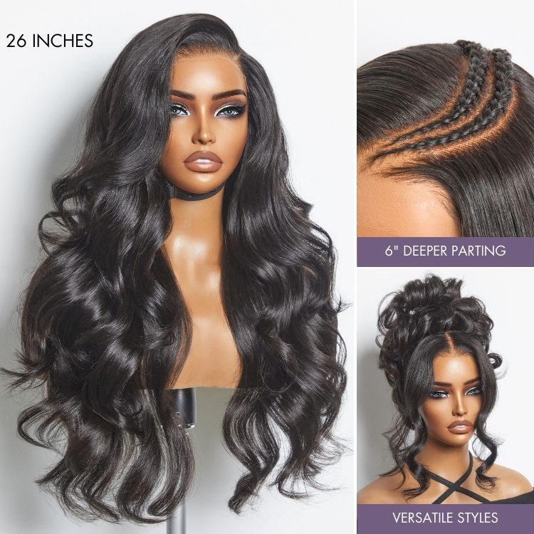Weekly Special | Luvme All-Day Comfort™ Wig Loose Body Wave Glueless 7x6 Closure HD Lace Human Hair Wig with Bangs Pre-Cut Lace
