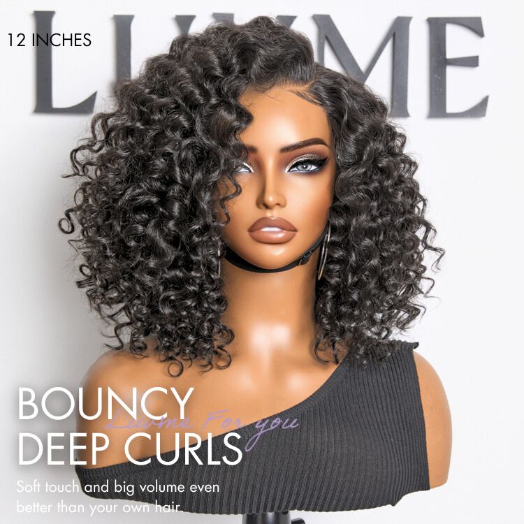 Weekly Special | Luvme All-Day Comfort™ Wig Deep Wave Glueless Minimalist HD Lace Human Hair Curly Wig Pre-Cut Lace