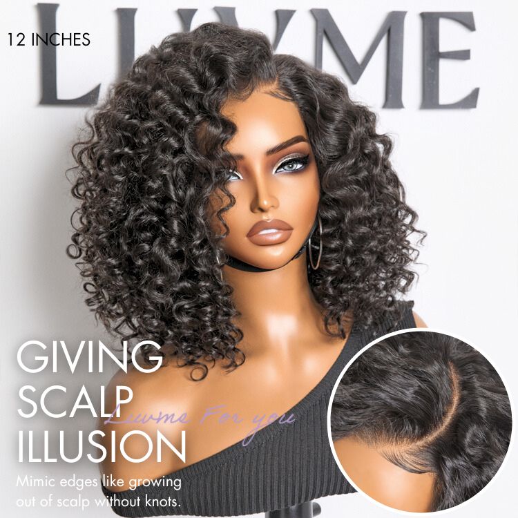 Weekly Special | Luvme All-Day Comfort™ Wig Deep Wave Glueless Minimalist HD Lace Human Hair Curly Wig Pre-Cut Lace