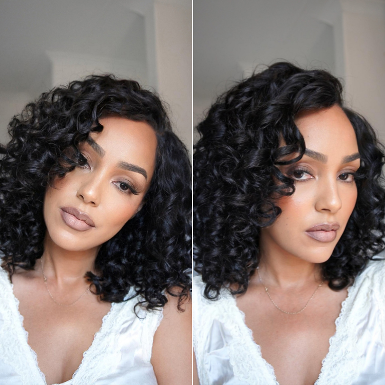 Luvme Hair Mature Bouncy Curl Left C Part Glueless Minimalist HD Lace Wig Pre-Cut Lace