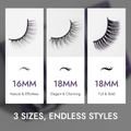 Luvme Self-Adhesive Eyelashes, No Glue Needed, 3-in-1 Multi-Style Pack