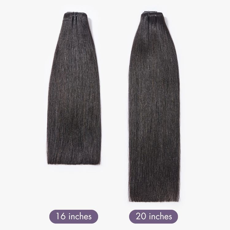 Luvme Too Easy Texture™ Silky Straight / Body Wave / Yaki Straight / Messy Curl / Kinky Curly Invisible Edge Clip in Hair Extensions Human Hair 110g 6pcs with Free Gift