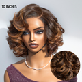 New Customers Only | 1 SEC INSTALL WIG | Mature Boss Brown Ombre Highlight / Natural Black / Salt and Pepper Loose Wave Glueless Minimalist HD Lace Wig
