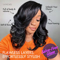 Shake Shape™ | Effortlessly Chic Layered Haircut Wavy Glueless HD Minimalist Lace Short Wig