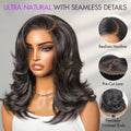 Effortlessly Chic Layered Haircut Wavy Glueless HD Minimalist Lace Short Wig