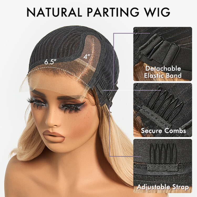 Crazy Wednesday | Ombre Blonde Blow Out Layered Cut Wavy Glueless HD Minimalist Lace Wig