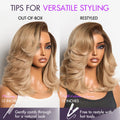 Crazy Wednesday | Ombre Blonde Blow Out Layered Cut Wavy Glueless HD Minimalist Lace Wig