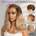 Crazy Wednesday | Ombre Blonde Blow Out Layered Cut Wavy Glueless HD Minimalist Lace Wig