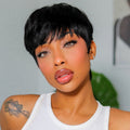 Weekly Special | Throw On & Go Short Cut with Bangs Ultra Comfort Cotton Cap Glueless Wig Hair Loss Friendly - US Only