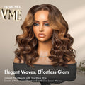 Luvme Hair 180% Density Elegant Brown Ombre Loose Wave Minimalist HD Lace Glueless Short Wig 100% Human Hair Pre-Cut Lace