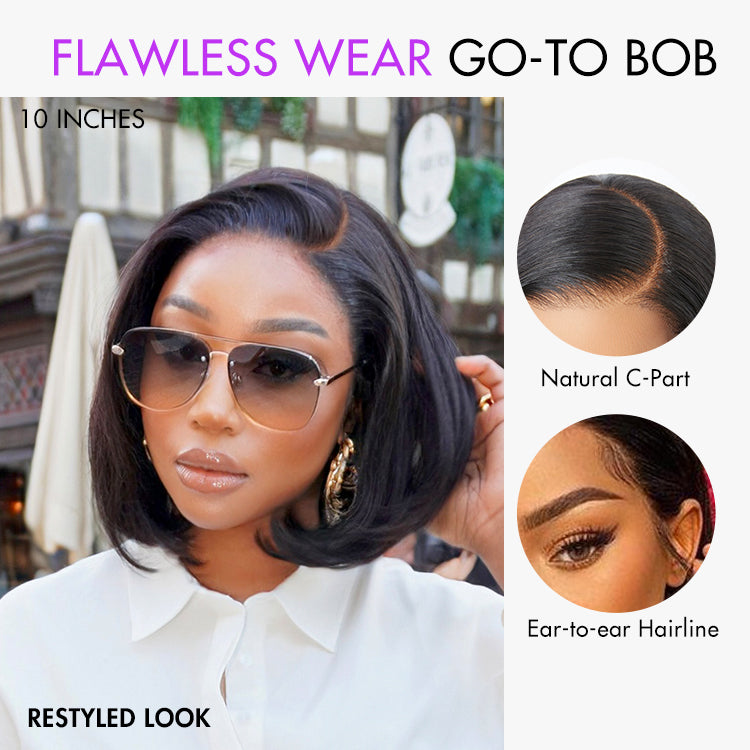 Crazy Wednesday | PreMax Wigs - Natural Black / Blonde Highlight C Part Glueless Lace Front Bob Wig