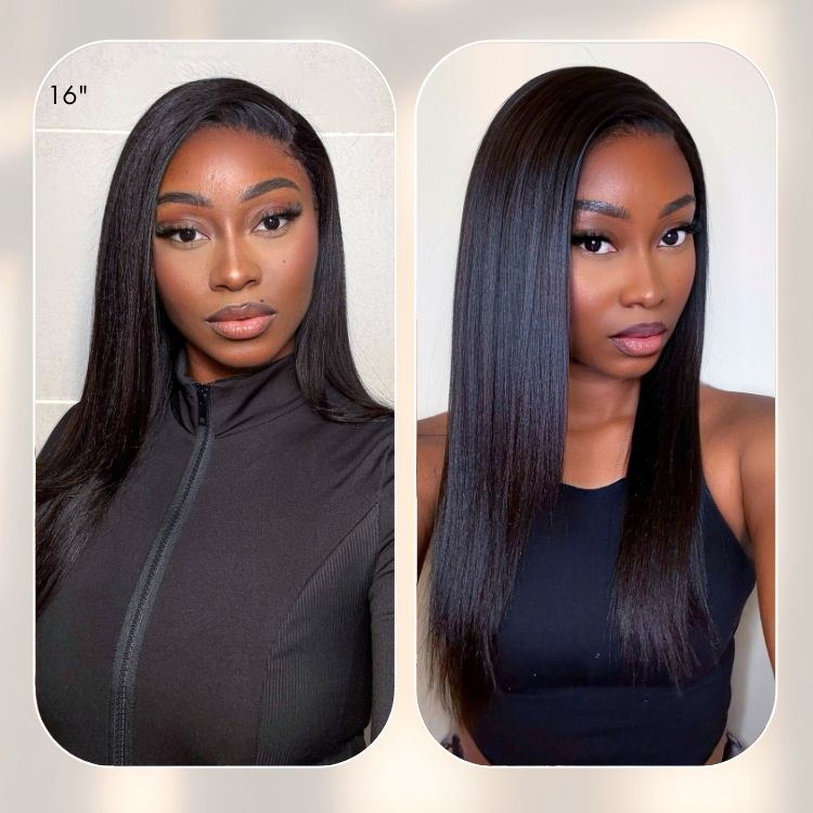 Luvme Too Easy Texture™ Yaki Straight 100% Virgin Human Hair Bundles 1pc / 3pcs