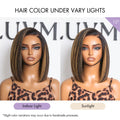 Luvme All-Day Comfort™ Wig Brown Highlight Blunt Cut Bob Glueless Minimalist HD Lace Wig Pre-Cut Lace