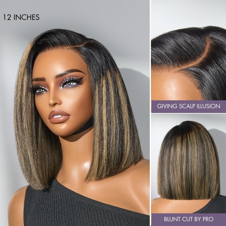 Weekly Special | Luvme All-Day Comfort™ Wig Blunt Cut Bob Glueless Minimalist HD Lace Short Human Hair Wig Pre-Cut Lace