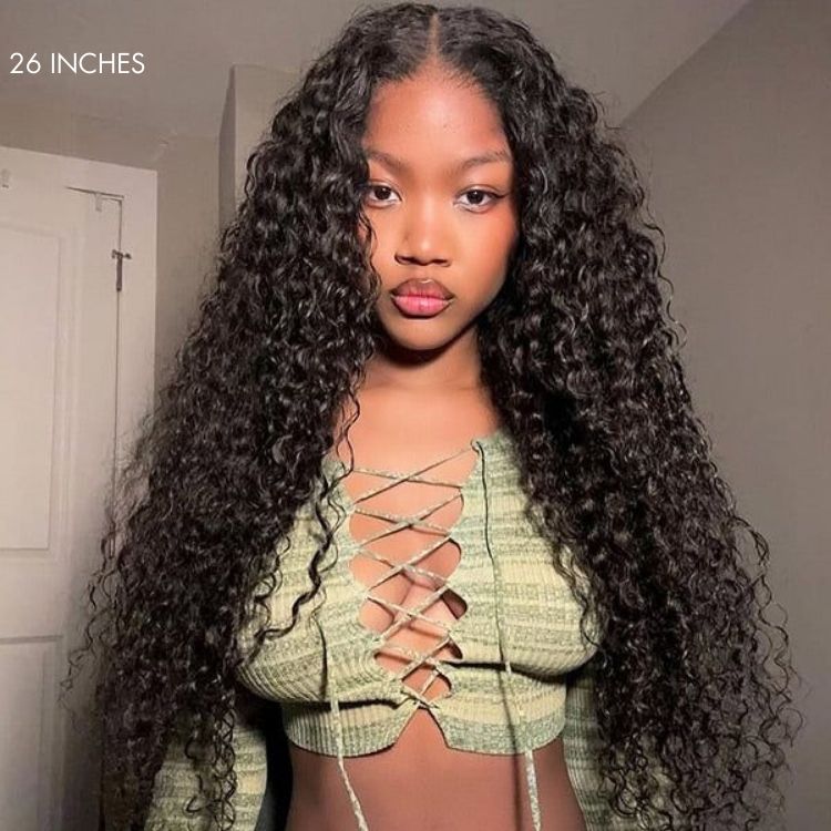Weekly Special | PreMax 180% / 250% Water Wave Glueless Flexi-Fit Drawstring 13x4 Frontal Lace Fluffy Curly Wig Pre-Cut Lace