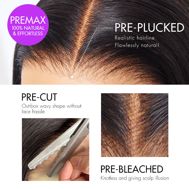 Weekly Special | PreMax 180% / 250% Water Wave Glueless Flexi-Fit Drawstring 13x4 Frontal Lace Fluffy Curly Wig Pre-Cut Lace