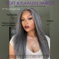 Crazy Wednesday | Salt and Pepper Straight Glueless Minimalist HD Lace T Part Grey Wig Pre-Cut Lace