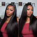 New Customers Only | Luvme All-Day Comfort™ Wig Layered Light Yaki Straight / Loose Body Wave Glueless 7x6 Closure HD Lace Human Hair Wig Pre-Cut Lace