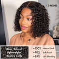 Brown Highlight / Natural Black / Blonde Highlight Deep Curly Glueless 5x5 Closure Pre-Cut Lace Wig Breathable Cap