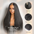 Luvme Too Easy Texture™ 180% Density Yaki Straight Glueless V Part Flexi-Fit Drawstring Wig Beginner Friendly