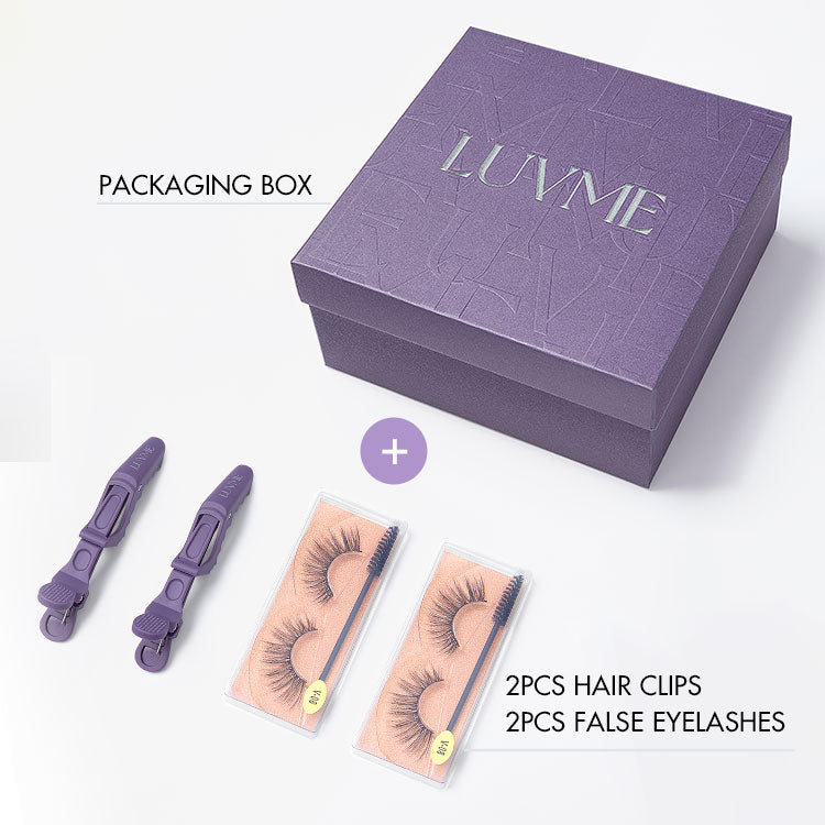 Luvme Too Easy Texture™ Messy Burmese Curly Invisible Edge Clip in Hair Extensions Human Hair 110g 6pcs with Free Gift