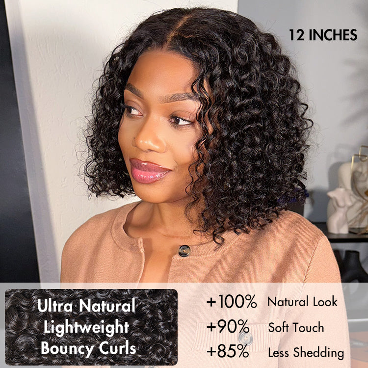 Special Deal | Natural Black Deep Curly Glueless 5x5 Closure Pre-Cut Lace Wig Breathable Cap
