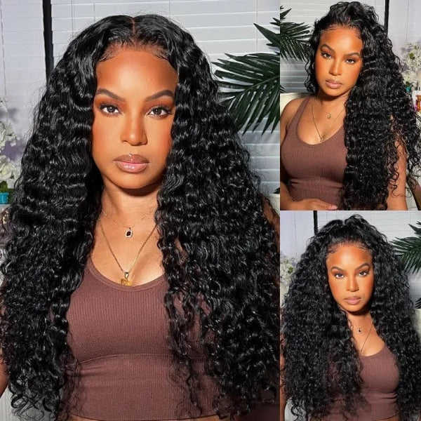Exclusive Sale | AiryFit™ Scalp Care Wigs | Effortless Water Wave Snugfit Glueless 5x5 Closure Pre-Cut Lace Curly Wig