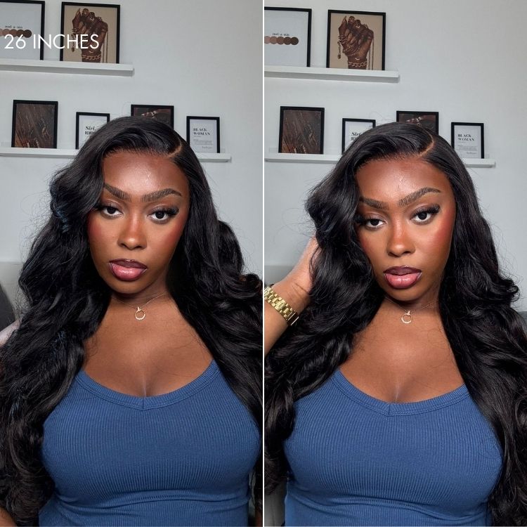 Luvme All-Day Comfort™ Wig 180% Density Layered Loose Body Wave Glueless 7x6 Closure HD Lace Human Hair Long Wig Pre-Cut Lace