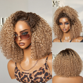 12 Inches=$79.9 | Put On & Go Ombre Ash Blonde Kinky Curly Glueless Minimalist HD Lace Wig Pre-Cut Lace