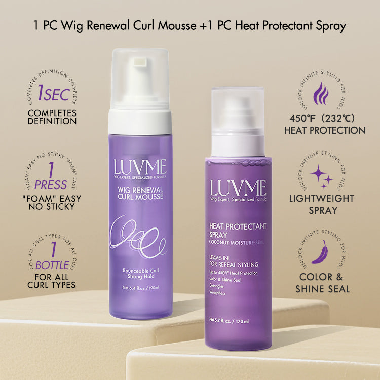 US Only | Heat Protectant Spray + Wig Renewal Curl Mousse