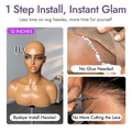 New Customers Only | Beginner Friendly Water Wave Minimalist Lace Glueless Short Curly Wig with Bangs