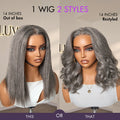 Crazy Wednesday | Salt and Pepper Straight Glueless Minimalist HD Lace T Part Grey Wig Pre-Cut Lace