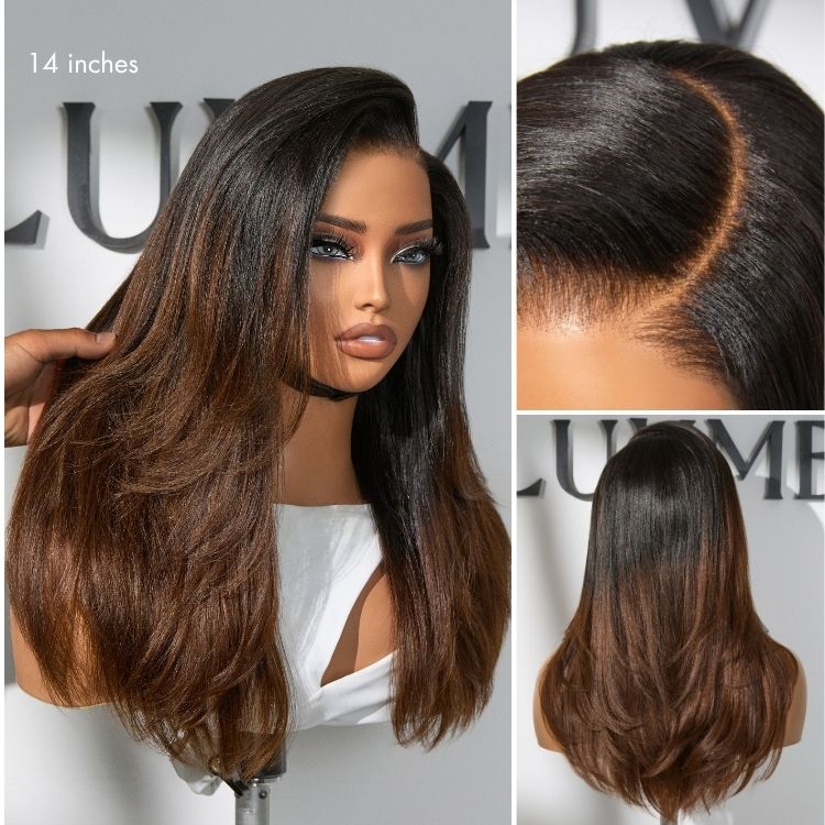 New Customers Only | Luvme All-Day Comfort™ Wig Layered Light Yaki Straight / Loose Body Wave Glueless 7x6 Closure HD Lace Human Hair Wig Pre-Cut Lace