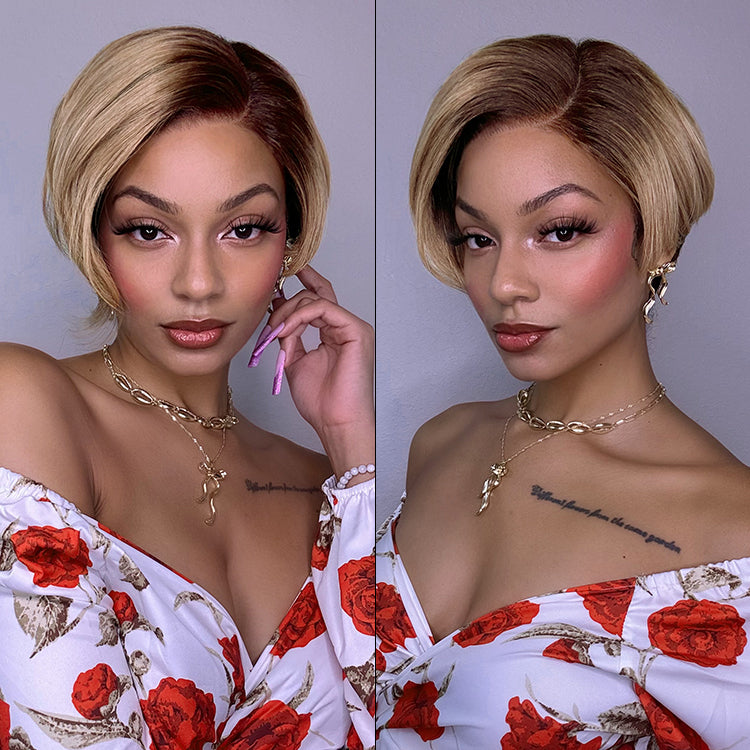 New Customers Only | Affordable Pixie Cut Minimalist HD Lace Glueless Wig Pre-Cut Lace