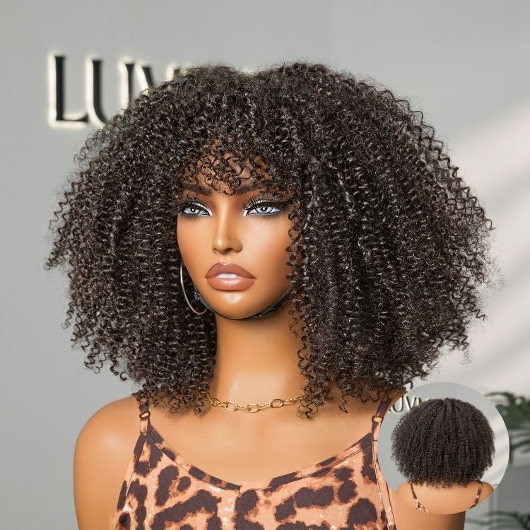 Special Deal | Ready to Go Bouncy Jerry Curl Glueless Minimalist Lace Wig with Bangs - US Only