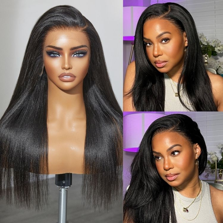 Weekly Special | PreMax Wigs - Nature Max Yaki Straight Ear-to-ear 13x6 Frontal HD Lace Glueless Wig 100% Human Hair
